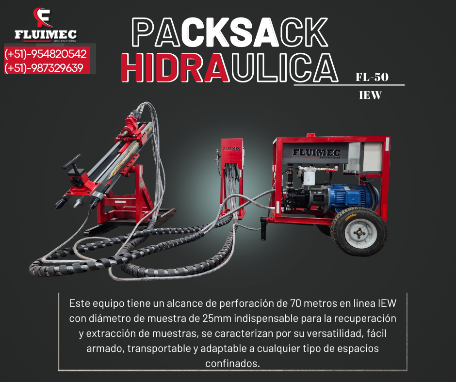 FACILITA TU PERFORACION CON LA PACKSACK HIDRAULICA FL-50